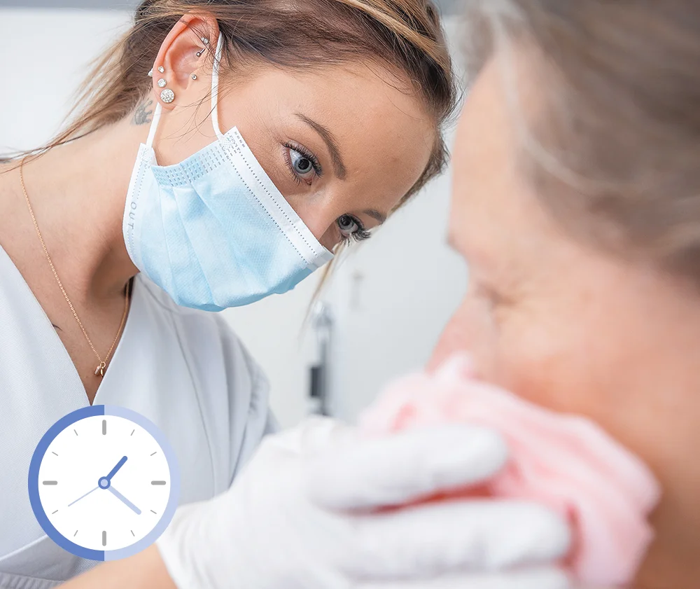 Foto: Nick Neufeld, Uhren-Grafik: panimoni | iStockphoto.com Zahnmedizinische Fachangestellte